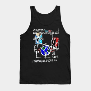 Good vs Evil Doodle White Tank Top